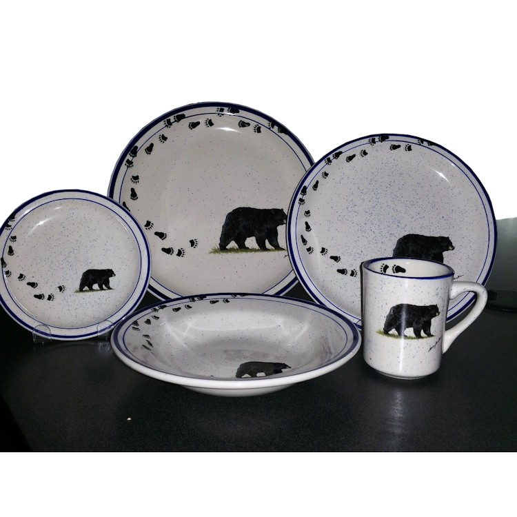 Mountain Bear Dinnerware Set - Lodge Dinnerware