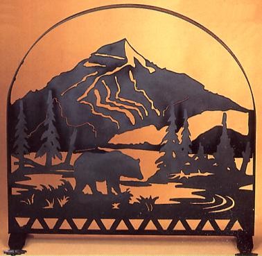 Bear Creek Arched Fireplace Screen