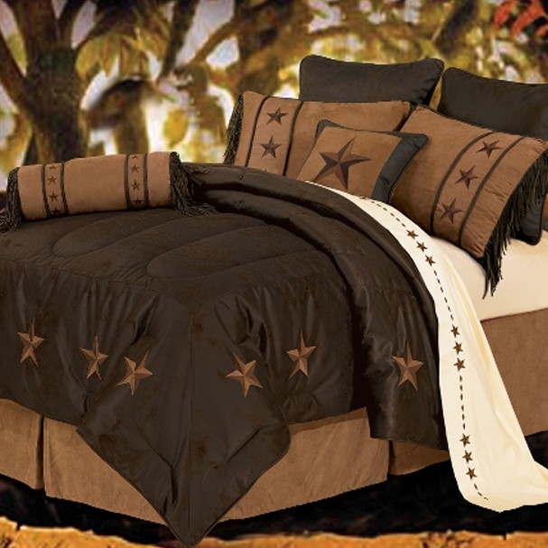 Laredo Western Star Chocolate Comforter Set - King