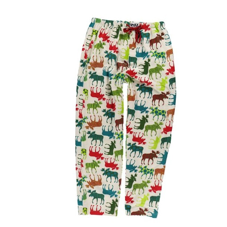 Patterned Moose Flannel PJ Pants