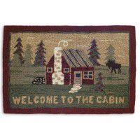 Autumn Cottage, Rug Hooking Kit for ChairPad 14 Round , Hooked Table Mat,  Fall Hooked Rug, Primitive Cottage K154