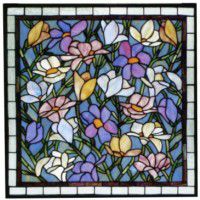 Magnolias Stained Glass Window