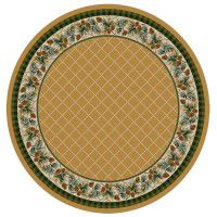 Evergreen in Maize Round Area Rug