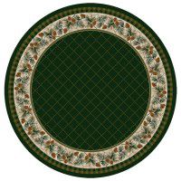 Evergreen in Pine Round Area Rug