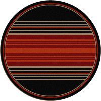 Heart Strong Stripe Round Rug