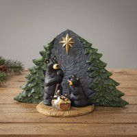 Forest Nativity Bear Family Figurine