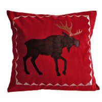 Red Velvet Moose Pillow