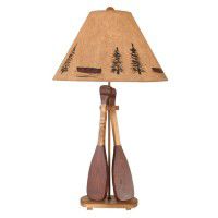 Wooden Paddle Table Lamp