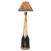 Wooden Paddle Floor Lamp