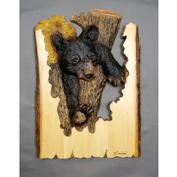 "In a Tight Spot" Original and Signed Woodcarving 15 x 21