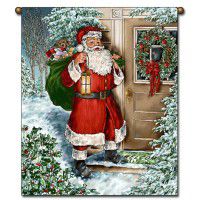 Santa at the Door Wall Hanging
