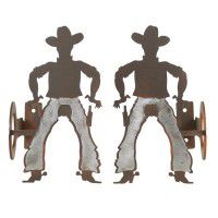 Cowboy Curtain Rod Brackets & Tie Backs