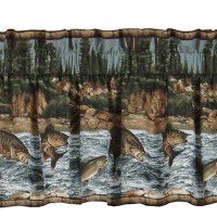 Fishing Decor Curtains 2 Panels Set, Largemouth Sea Bass Catching a Bite in  Water Spray Motion Splash Wild Image, Window Drapes for Living Room  Bedroom, 108W X 84L Inches, Green Blue, by