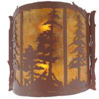 Tall Pines Amber Wall Sconce 