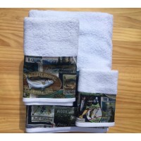 Cabin Towels - Lodge Bath Towels- Wildlife & Pine Cone Towel Sets