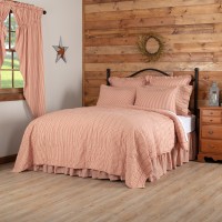 Sawyer Mill Red Stripe Quilt Set- Queen -Clearance