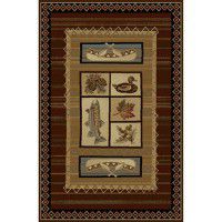Wildlife Accent Rugs, Rustic Area Rugs - Fishing Decor