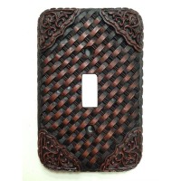 Woven Leather Outlet Wall Plate Cover