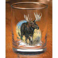 Scenic Moose Double Old Fashion Glasses (Set of 12)