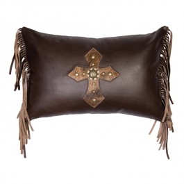 Mesa Cross Leather Pillow