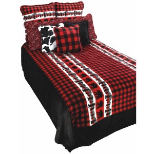 Bear Plaid Border Fleece Bedding