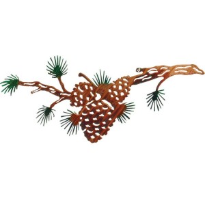 Pine Cone Bough Metal Wall Art -DISCONTINUED