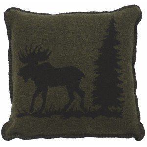 Pine Moose Accent Pillow