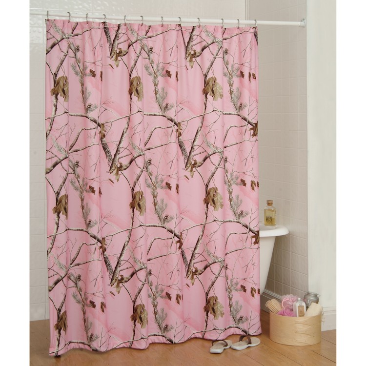 pink shower curtain