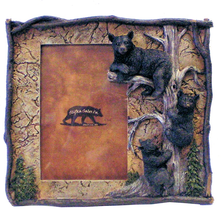 Alaska 4x6 Photo Frame Metal Bear and Tree