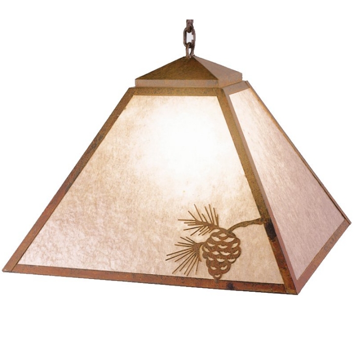 Rustic swag store lamp